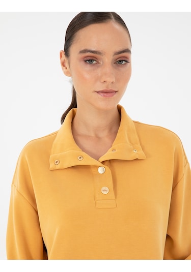 Pierre Cardin Kadın Safran Sweatshirt 50290903-vr043 Safran
