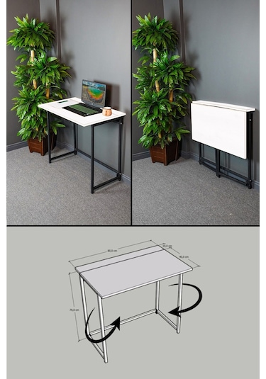 Katlanır Çalışma Masası 50 X 80 Cm Bilgisayar Laptop Mutfak Beyaz Katlanır Çalışma Masası 50 X 80 Cm Bilgisayar Laptop Mutfak Beyaz
