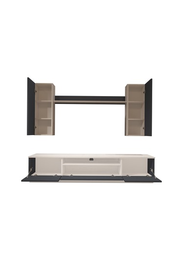 Decoraktiv Trendstyle 5d Mdf Tv Ünitesi Tv Sehpası Beyaz - Antrasit