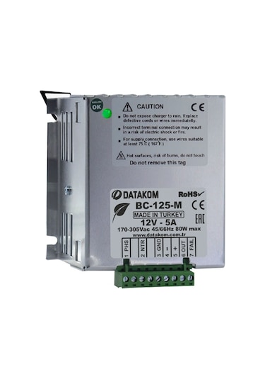 Datakom Bc-125-m ,220vac 12vdc/5a Akü Şarj