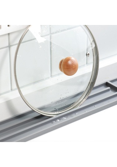 Suntek Silikon Tencere Kapağı Depolama Esnek Taşınabilir Gri