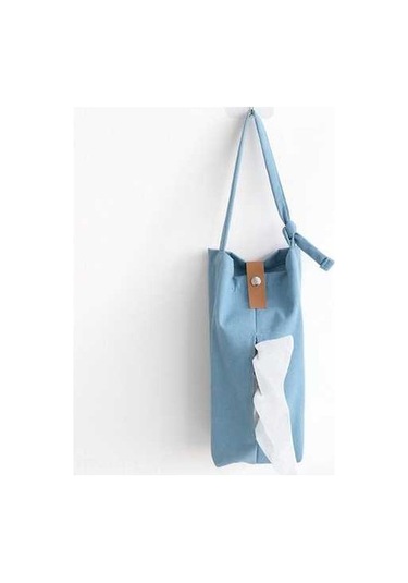 Besthome1 Mavi Kumaş Havlu Kutusu - Otomobil Salon İçin Askılı Desenli, Dayanıklı Kumaş, Özel Logo Tasarımı