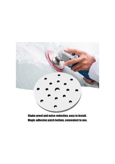 Wezone 150mm Çaplı Yumuşak Sünger Tampon Paspası, 15 Delikli, Titreşim Azaltıcı, Gürültü Azaltıcı, Manyetik Yapışkan Tabanlı, Polisaj Ve Taşlama Makineleri İçin