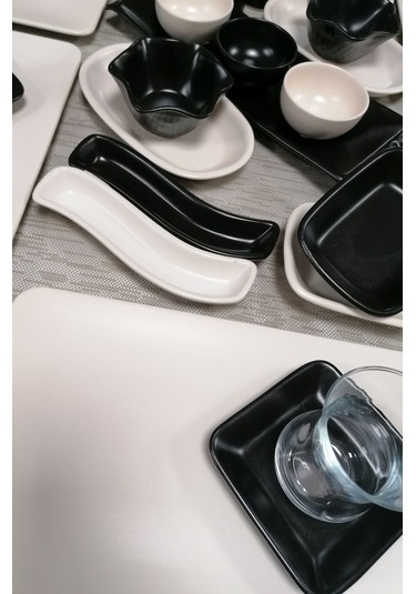 Keramika Takım Kahvaltı 36 Parça 6 Kişilik Mat Krem Siyah Siera Krem