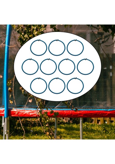 Suntek 10pcs Trambolin Elastik Ip Streç Kordonu Yuvarlak Mavi