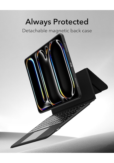 Apple Uyumlu iPad Pro 11" 2024 Ascend Serisi Klavyeli Kılıf Klavyeli Kılıf