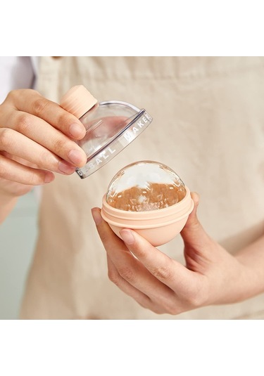 Tenfowee 4'lü Silikon Buz Topu Kalıbı, 2.5 İnç Viski Ve Kokteyller İçin Buz Küreleri, Hediye Paketi