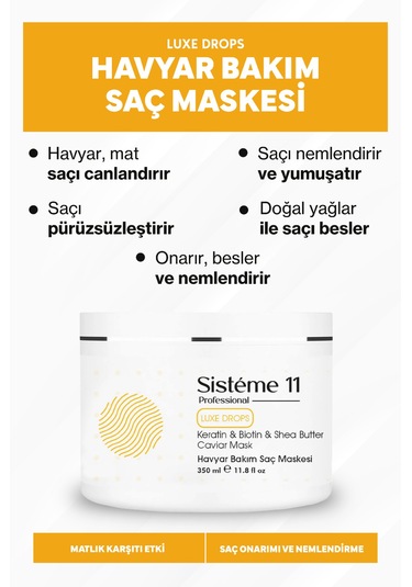Sisteme 11 Havyar Saç Bakım Maskesi 350 Ml