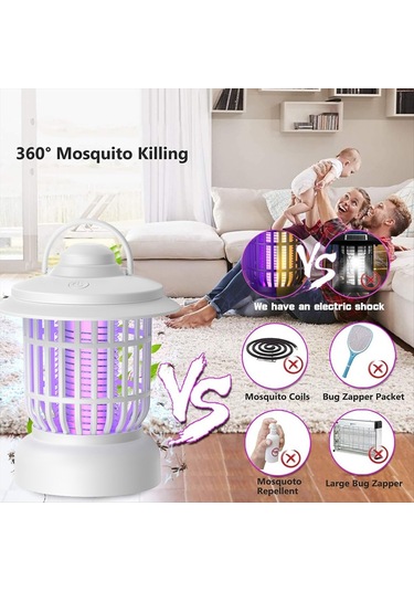 Xurunkeji Elektrikli Sivrisinek Tuzağı Açık Hava Taşınabilir Sivrisinek Kontrol Lambası Usb Şarjlı Sivrisinek Kovucu İç Ve Dış Mekan Kullanımı İçin