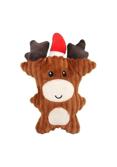 Mixpet Sevimli Noel Figürlü Sesli Peluş Oyuncak Yılbaşı Şapkalı 16 CM