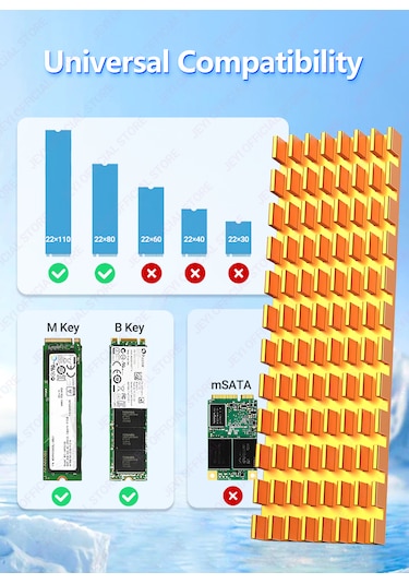 Jeyı Termal Pad Yeni Nesil Yüksek Performans 6mm M.2 2280 Ssd Nvm