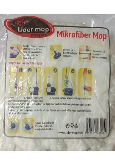 Lider Mop Yedek Mop Döner Başlıklı 3 Lü Paket