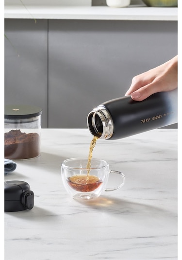 Karaca Skyfall Çelik Sızdırmaz Termos 500 ml Siyah