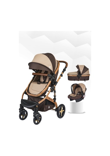 Maxi Taxi Fast Pro Alüminyum Travel Sistem Bebek Arabası - Kahve Gold