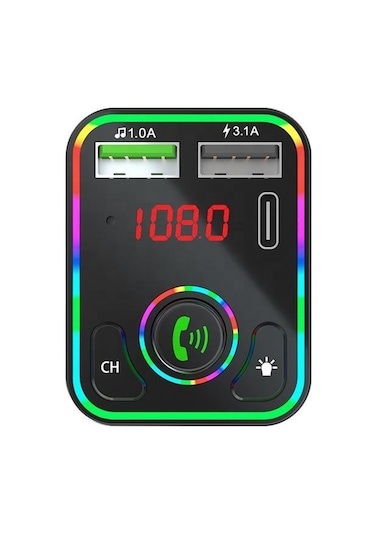 Concord C618 Rgb Pd18 Qc3.1a Şarj Bluetooth 5.1v Fm Transmitter