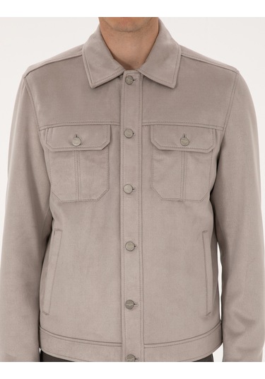 Pierre Cardin Erkek Gri Deri Mont-kaban 50318156-100 Gri