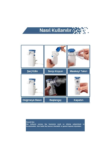 Acura AC-4030 Taşınabilir Mesh Nebulizatör Cihazı