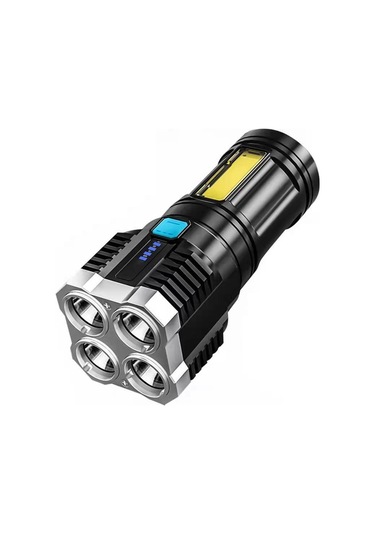 Sones S03 4 X Smd 3030 + Cob Güçlü Işık Usb Şarj Edilebilir Led El Feneri Çok Renkli