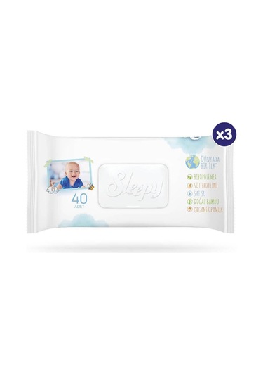 Sleepy Bio Natural Islak Havlu 3X40 120 Yaprak