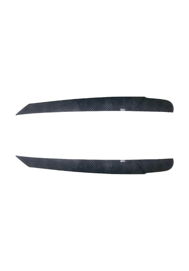 Volkswagen Touran 2012 İçin 2 Adet Araba Ön Far Kaş Çıkartması, Karbon Fiber Deseni
