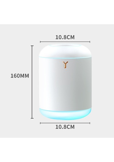 Ev Sessiz Büyük Kapasiteli Nemlendirici Ofis Usb Aromaterapi Püskürtücü Am-j1 Beyaz