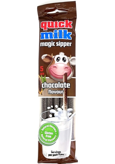 Quick Milk Pipet İçinde Çikolata Aromalı Şekerleme 5 x 6 G