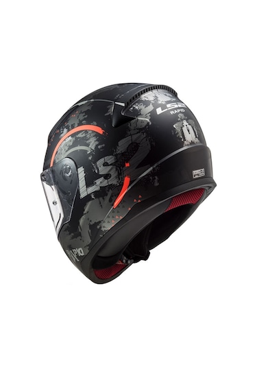 Ls2 Rapıd Cırcle Mat Tıtanıum Turuncu Kask