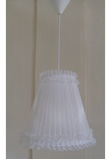 N-08 Beyaz Organze Yatak Odası Çocuk Ve Bebek Odası Avize Beyaz