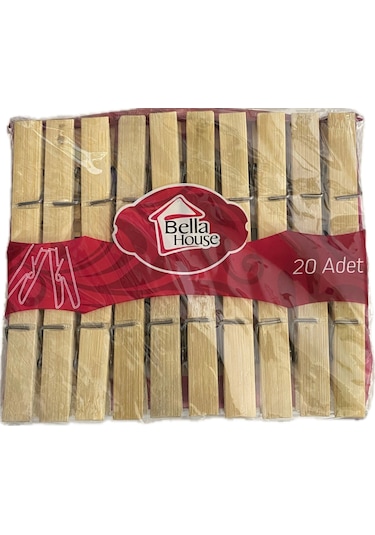 Bella House Tahta Mandal 20li Çok Renkli