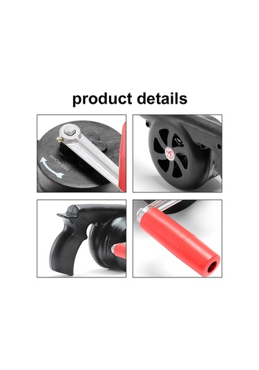 Jeehugo Dışarıda Manually Çalışan Yangın Açıcı Blower, Kamp Ve Barbekü İçin Taşınabilir Yardımcı Aygıt, Mavi Renkli Çok Renkli