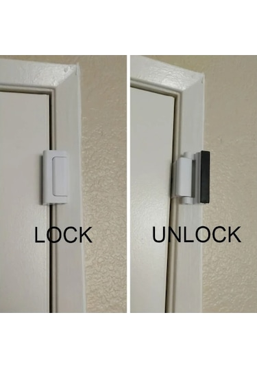 Willowhaven Taşınabilir Delme İşlemi Gerektirmeyen Alüminyum Hırsızlık Önleyici Kapı Kilidi Aksesuarlı Siyah