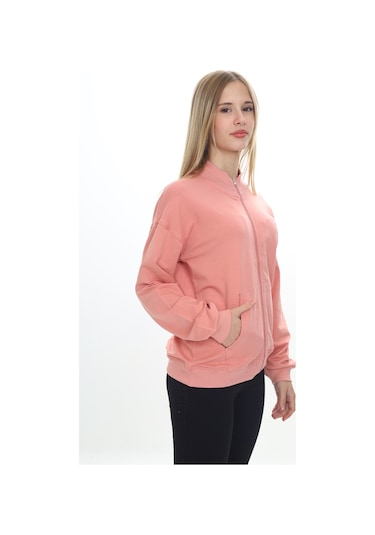 Toontoy Kız Çocuk Nakışlı Hırka Koyu Pudra