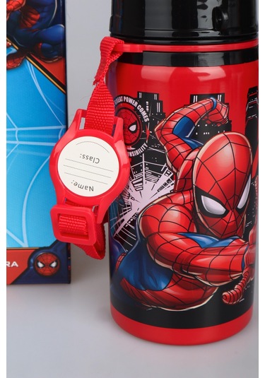 "dekomus Cep Defteri Hediyeli" Yeni Sezon Lisanslı Spıderman 500 Ml Çelik Termos Kırmızı