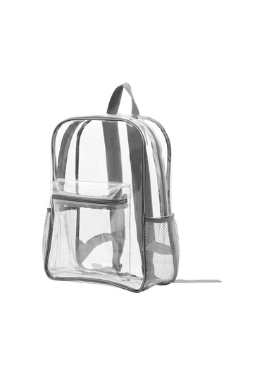 Geniş Kapasiteli Dayanıklı Su Geçirmez Sırt Çantası, Seyahat Ve Okul İçin Pratik Pvc Saklama Çantası, Kalınlaştırılmış Ergonomik Tasarım Gri