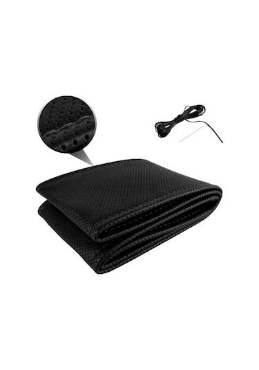 Deri Direksiyon Kılıfı Sarmalı Noktalı Kırmızı