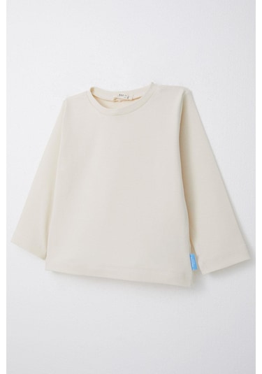 Breeze Erkek Çocuk Uzun Kollu Tişört Basic 1-4 Yaş, Ekru-ekru Ekru