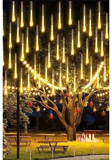 8 Tüp Gün Işığı Meteor Led Işık Yağmur Işıkları Eklenebilir IP65 Dış Mekan Dekoratif Yılbaşı Süsü Diğer