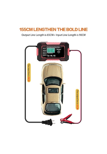 12v6a Motosiklet Araba Akü Şarj Cihazı Akıllı Evrensel Tamir Kurşun-asit Şarj Cihazı