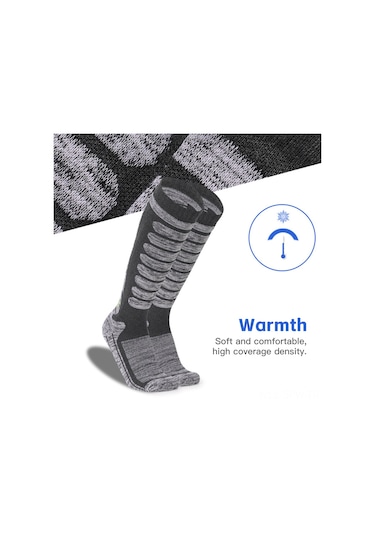 Maiyame Uzun Kollu Kayak Çorabı Siyah 35-39: Isı Verici, Nefes Alıcı, Dayanıklı, Outdoor Aktivite İçin Elastik Teknoloji Çok Renkli