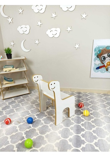 Miracle 3d Sırt Dayamalı Çocuk Sandalyesi Dinazor Figürlü Beyaz