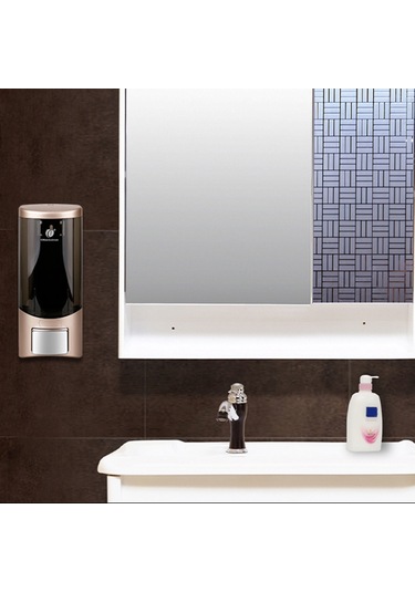 Leezsing Chuangdian Duvara Monte Tek Şişe Manuel Sabunluk Şampuan Kutusu Sıvı Sabunluk Sabunluk Ve Standı 500 Ml