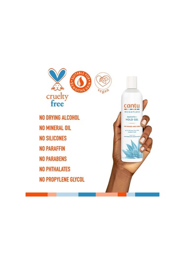 Cantu Weightless Orta Tutuşlu Bukle Belirginleştirici Jel -kıvırcık, Dalgalı Saçlar 295ml