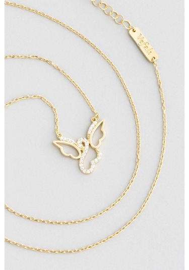 vefalı Bff 18 Ayar Sarı Altın Kaplama 48 Cm Gümüş Arkadaş Kolyesi