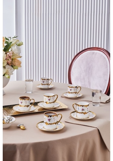 Karaca  Bihter 6 Kişilik Kahve Fincanı 90 Ml