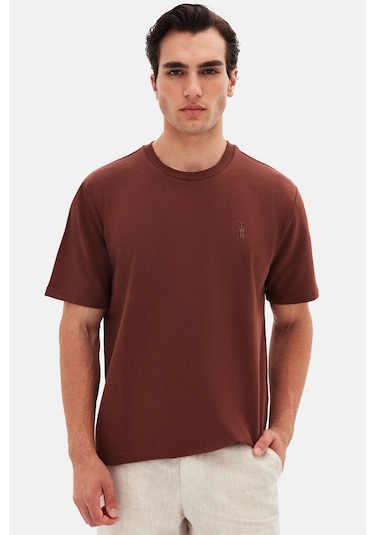 Twn Slim Fit Kahverengi Baskılı T-shirt 4ec14ort12025 Kahve Twn Slim Fit Kahverengi Baskılı T-shirt 4ec14ort12025 Kahve