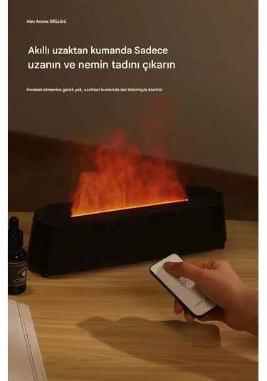 Arbix A3 Alev Aroma Ultrasonik Aromaterapi Hava Nemlendirici Siyah