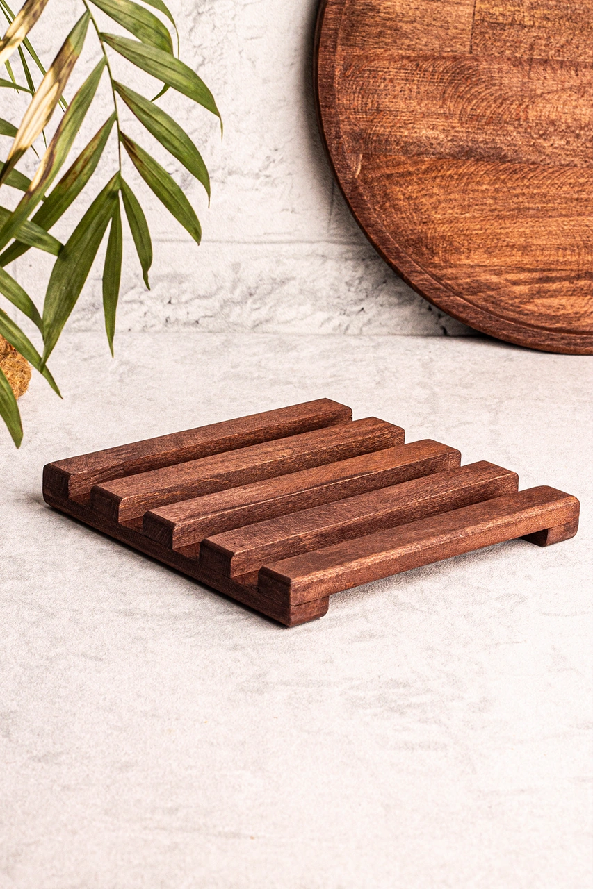 Snippy Sofra Mutfak Sunumluk Peçetelik Nihale 2'li Sofra Seti Mutfak Düzenleyici Ketty Trigy Kahverengi