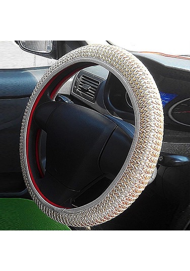 Yaleker Kışık Kahverengi Yazlık Buz İpi Naneciği Kaymaz Direksiyon Koruması - 38cm, Nefes Alıcı Ve Konforlu Diğer