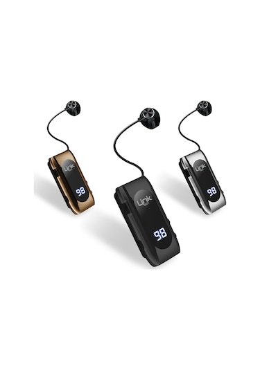 LinkTech V80 Pro Ekranlı Makaralı Titreşimli Bluetooth Kulaklık