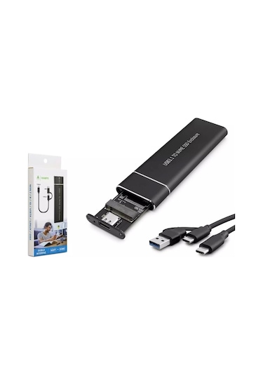 Hard Disk Kutusu 2.5 İnç Nvme M.2 Type-c + Usb Hadron Hdx1768